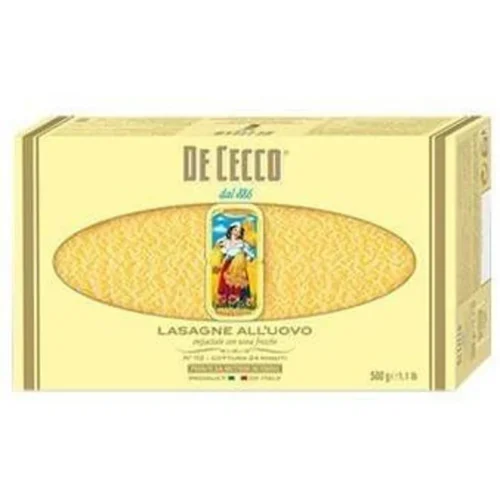 DECECCO PASTA LASAGNA WHITE 112 500G